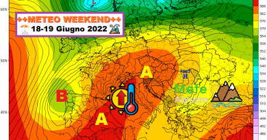 METEO WEEKEND 18-19 Giugno 2022: stabilità con bel tempo e temperature nella norma, NUOVO CALDO da inizio settimana
